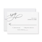 Elegant Script Black and White Wedding Simple