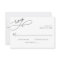 Elegant Script Black and White Wedding Simple