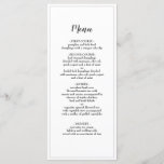 Elegant Script Black Bordered Wedding Dinner Menu<br><div class="desc">Elegant Black Script Bordered Wedding Dinner Menu - Feel free to customise and personalise this simple and elegant wedding menu. Edit options are available.</div>