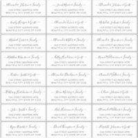 Elegant Script Black White Wedding Guest Address