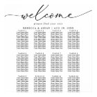 Elegant Script Black & White Wedding Seating Chart