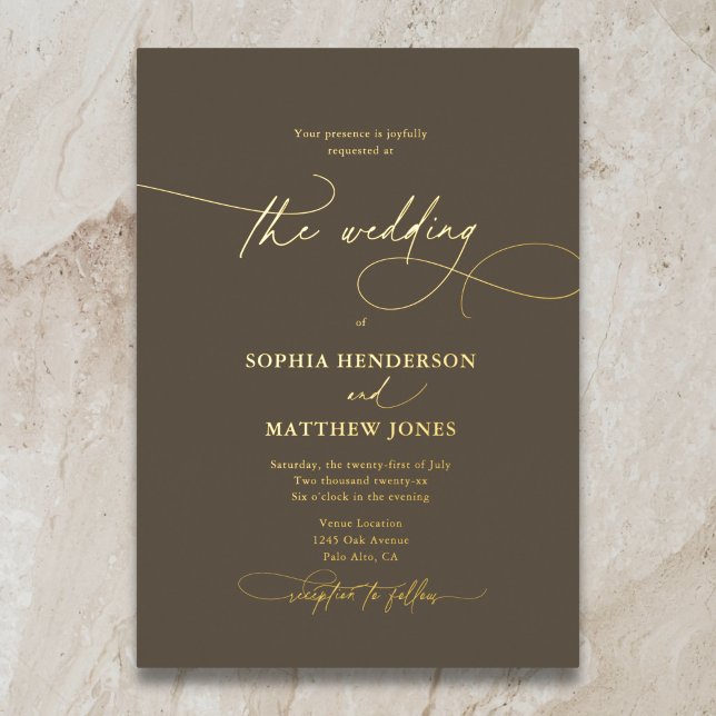 Elegant Script Boho Brown Wedding (Creator Uploaded)