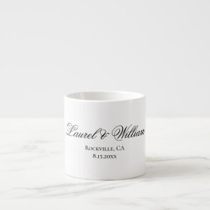 Elegant Script Bride and Groom Expresso Mug