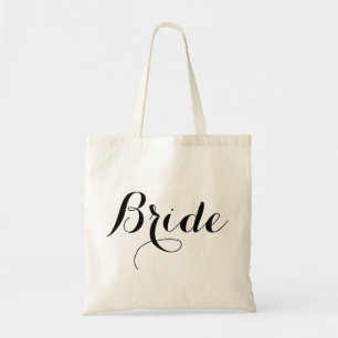 Elegant Script Bride Tote Bag