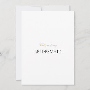 Elegant Script Bridesmaid Proposal Card