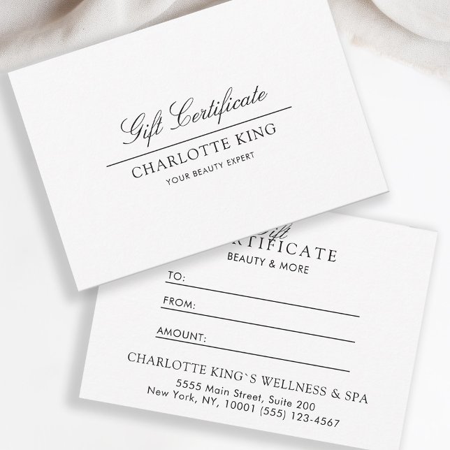 Elegant Script | Business Gift Certificate (Creator Uploaded)