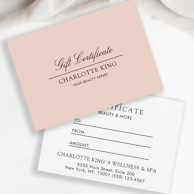 Elegant Script | Business Gift Certificate (Creator Uploaded)