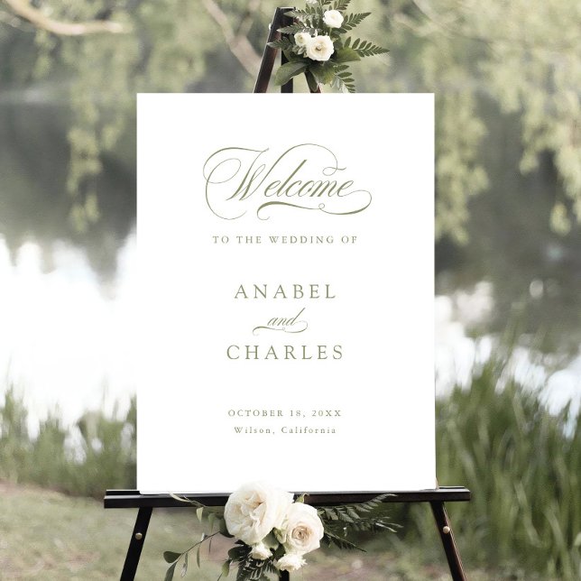 Elegant Script Calligraphy Minimal Welcome Sign (Creator Uploaded)