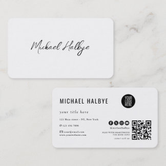 Elegant Script Calligraphy Modern LogoProfessional Business Card