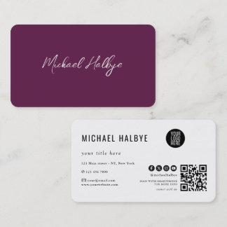 Elegant Script Calligraphy Modern LogoProfessional Business Card