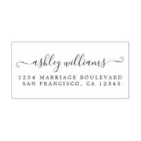 Elegant Script Calligraphy Name Address