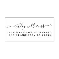 Elegant Script Calligraphy Name Address