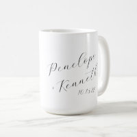 Elegant Script Calligraphy White Wedding Custom 