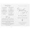 Elegant Script Catholic Wedding Program Full Mass