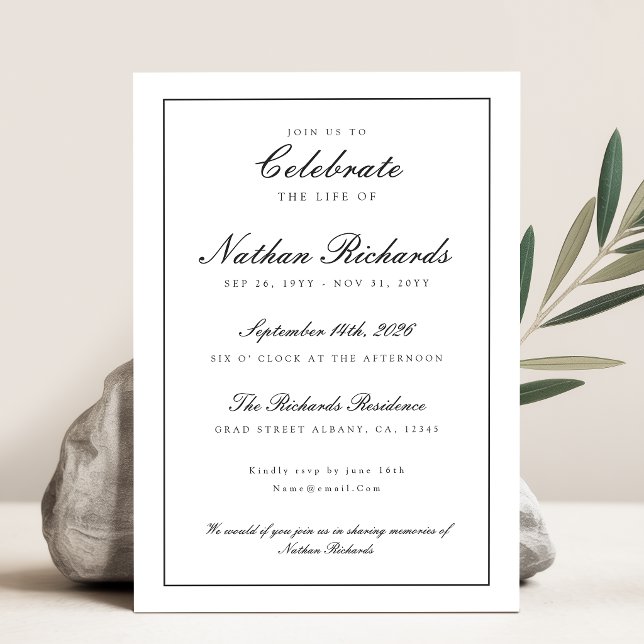 Elegant Script Celebration of Life Program (Creator Uploaded)