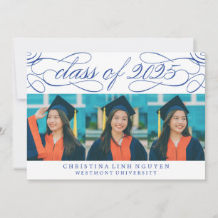 ELEGANT SCRIPT CLASS OF 2025 PHOTO GRADUATION INVITATION