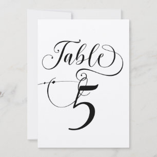 Elegant Script Classic Wedding Table Numbers