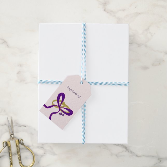 Elegant Script - Congratulations to your Marriage Gift Tags (With Twine)