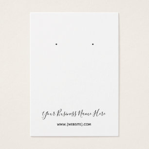 Elegant Script Custom Earring Card