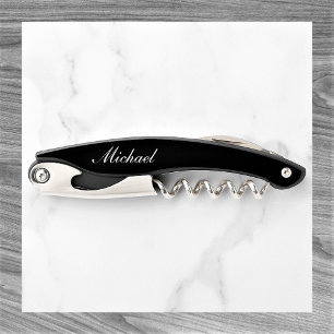 Elegant Script Custom Name Corkscrew