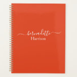 Elegant Script | Custom Name | Orange Planner<br><div class="desc">If you're looking for a unique and stylish planner, you've come to the right place! This planner has a simple yet modern design, and even better, you can have your name printed in elegant script on a neutral background. It's the perfect gift for anyone special in your life, whether for...</div>