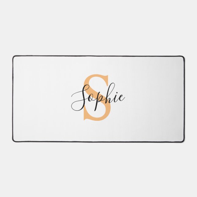 Elegant Script Custom Name Personalised Gift Desk Mat (Front)