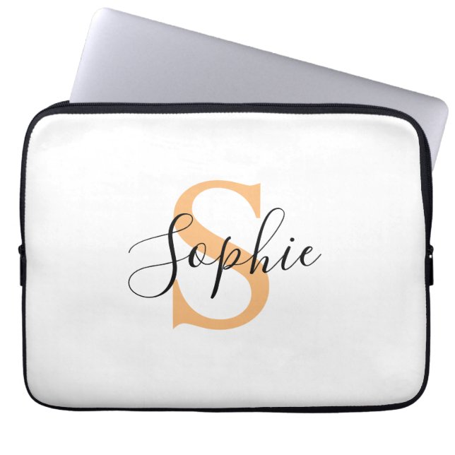 Elegant Script Custom Name Personalised Gift Laptop Sleeve (Front)