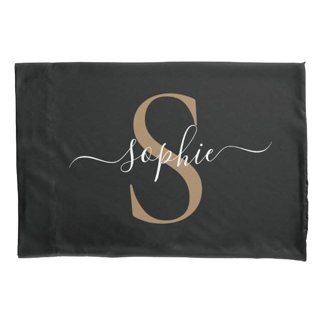 Elegant Script Custom Name Personalised Gift Pillowcase (Front)