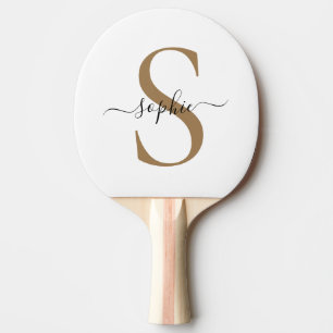 Elegant Script Custom Name Personalised Gift Ping Pong Paddle