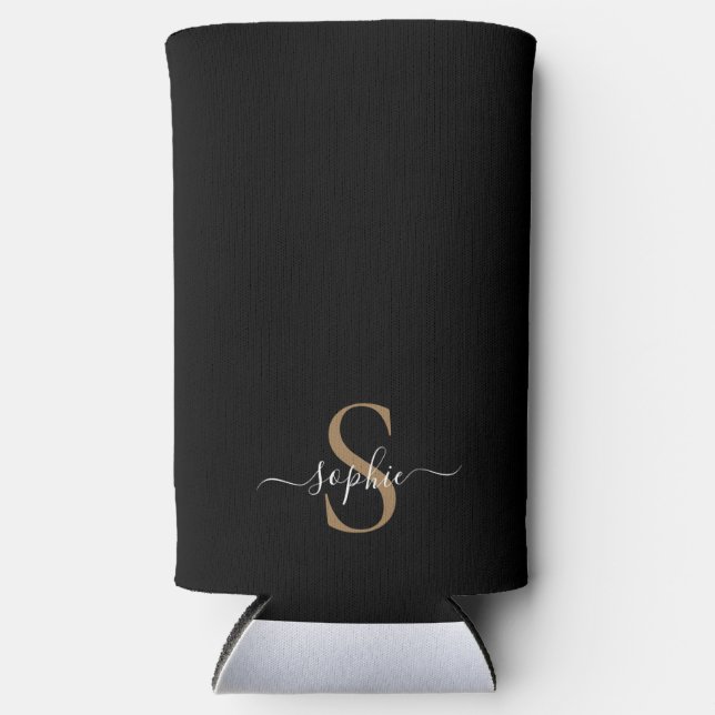 Elegant Script Custom Name Personalised Gift Seltzer Can Cooler (Front)