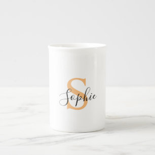 Elegant Script Custom Name Personalized Gift Bone China Mug