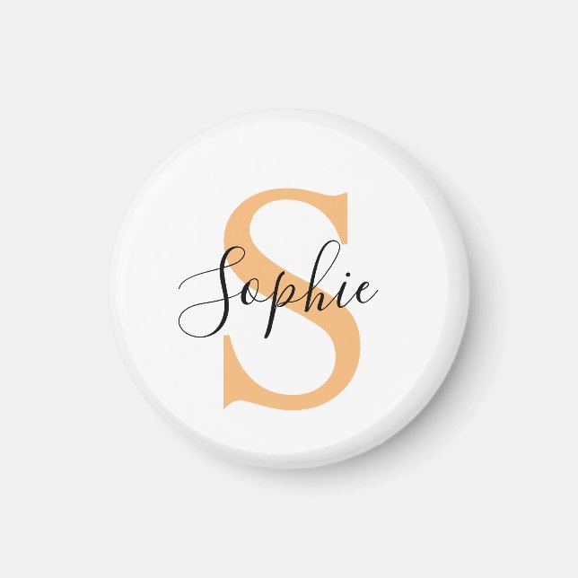 Elegant Script Custom Name Personalized Gift Magnet (Front)