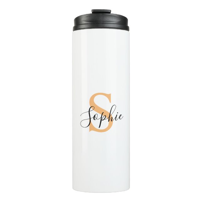 Elegant Script Custom Name Personalized Gift Thermal Tumbler (Front)