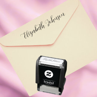Elegant Script Custom Name Self-inking Stamp