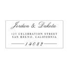 Elegant Script Custom Names Wedding Return Address