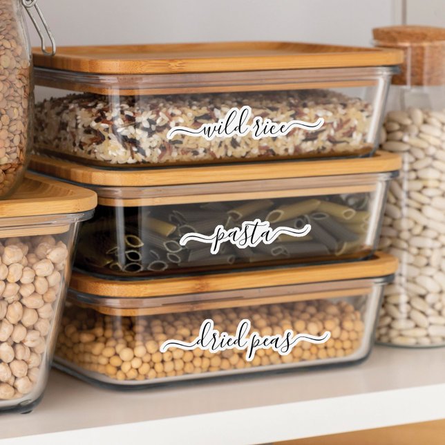 Elegant Script Custom Personalised Pantry Labels (Creator Uploaded)