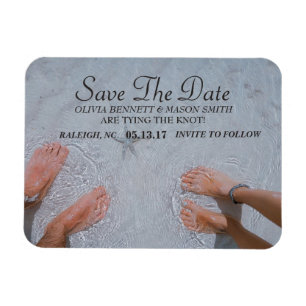 Elegant Script   Custom Photo Save the Date Magnet