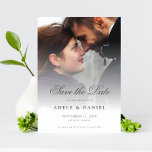 Elegant Script Custom Photo Save the Date Wedding<br><div class="desc">Elegant Personalised script photo Save the Date Wedding invitations featuring a photo template that is easy to personalise. Elegant Photo invitation with editable text. Choose a colour for the backer or add more photos. To resize and position your photo,  click on the "CUSTOMIZE IT" button</div>