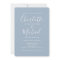 Elegant Script Dusty Blue Modern QR Code Wedding