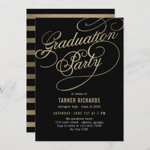 Elegant Script EDITABLE COLOR Graduation Invite