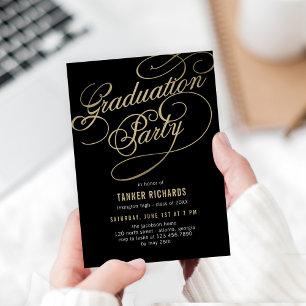 Elegant Script EDITABLE COLOR Graduation Invite