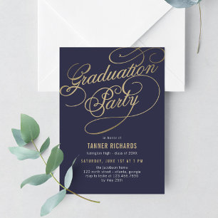 Elegant Script EDITABLE COLOR Graduation Invite