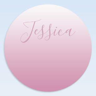 Elegant Script & Editable Pink (any colour) Ombre