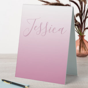 Elegant Script & Editable Pink (any colour) Ombre