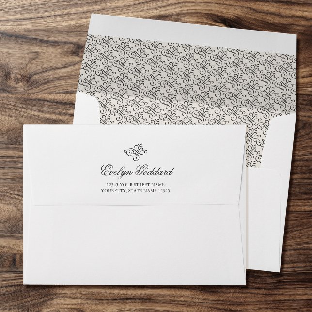 Elegant Script Envelope Template Return Address (Creator Uploaded)