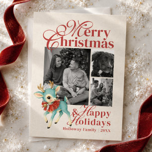 Elegant Script Family Photo Holiday Card