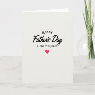 Elegant Script Fathers Day Card