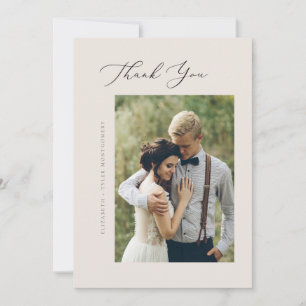 Elegant Script Flat Thank You Card