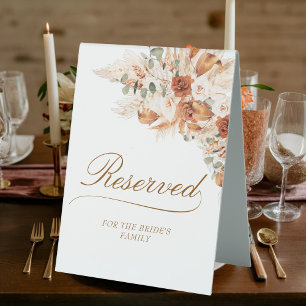 Elegant Script Floral Boho Wedding Reserved