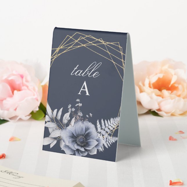 Elegant Script Floral Dusty Blue Wedding (In SItu (Wedding))